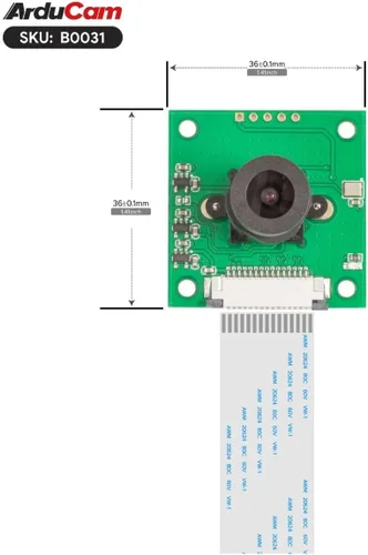 Miniatura 2 de Arducam Sensor de lente OV5647 para cámara Raspberry Pi, lente ajustable e intercambiable M12, enfoque y mejora de ángulo para Raspberry Pi 4/3/3 B+