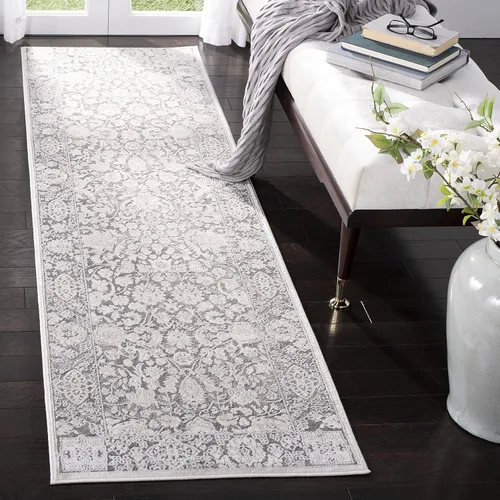 Miniatura 21 de SAFAVIEH Alfombra 8x10 - Colección Reflection - Grande - Gris Claro y Crema, Sin Desprendimiento y Fácil Limpieza, Ideal para Sala de Estar, Gris