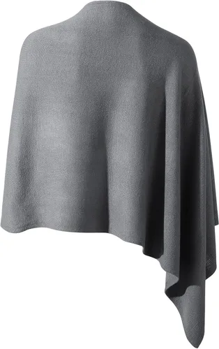 Miniatura 76 de Fomolom Ponchos para mujer, versátil, ligero, tejido sólido, chal envolvente, bufanda, accesorios para mujer