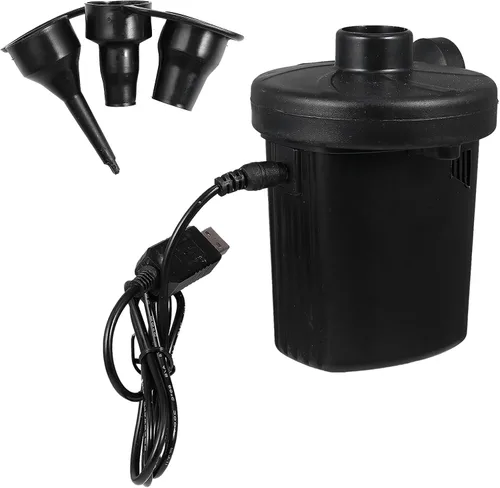 Sosoport Bomba de aire eléctrica portátil recargable por USB, inflador compacto para flotadores de piscina, colchones de aire, inflado rápido y