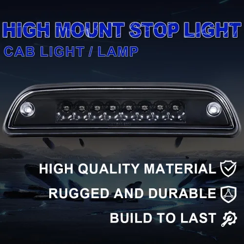 Miniatura 4 de PIT66 Luz de freno LED de tercera luz compatible con Toyota Tacoma 1995-2015 Luz de señal de alto montaje Faro de carga Lente transparente Carcasa