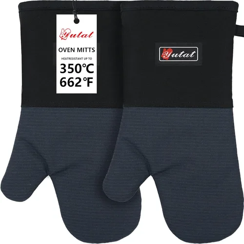 Miniatura 19 de YUTAT Silicone Oven Mitts,Heat Resistant 500F Kitchen Mitts 2PCS,Waterproof Cooking Gloves with Soft Polyester Filling for Kitchen Cooking Baking