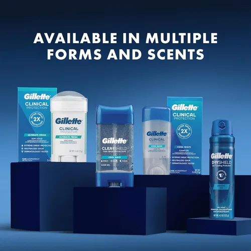 Miniatura 11 de Gillette Antitranspirante y desodorante para hombres, protección contra el sudor y el olor 72 horas, frescura de larga duración, tecnología