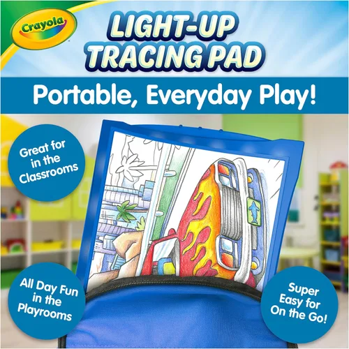 Miniatura 7 de Crayola Almohadilla de trazado iluminada: proyector de dibujo y trazado azul, para niños, regalos de vacaciones y Navidad para niñas y niños, mesa