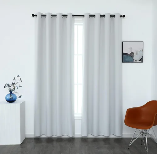 Miniatura 10 de INLINAS Cortinas opacas para dormitorio, aislamiento térmico, reducción de ruido, juego de 2 paneles de ahorro de energía, beige, 42 pulgadas