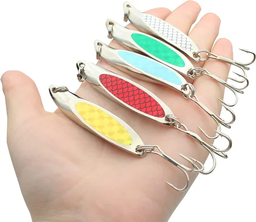 Miniatura 5 de Señuelo de cucharas de pesca, señuelos de trucha, señuelos de lubina, señuelos giratorios, cucharas de pesca, señuelos de pesca duros, anzuelos