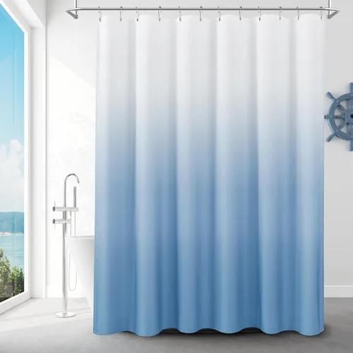 Miniatura 15 de Cortina de ducha para compartimento pequeño negra para hombres, 36 pulgadas de ancho, juego de cortinas de baño gris, cortinas geométricas estrechas