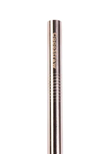 Miniatura 5 de 2 pajitas BOBA de acero inoxidable extra anchas de 1/2 pulgadas x 9.5 pulgadas de largo, té de burbujas de perlas de tapioca grueso - Marca CocoStraw