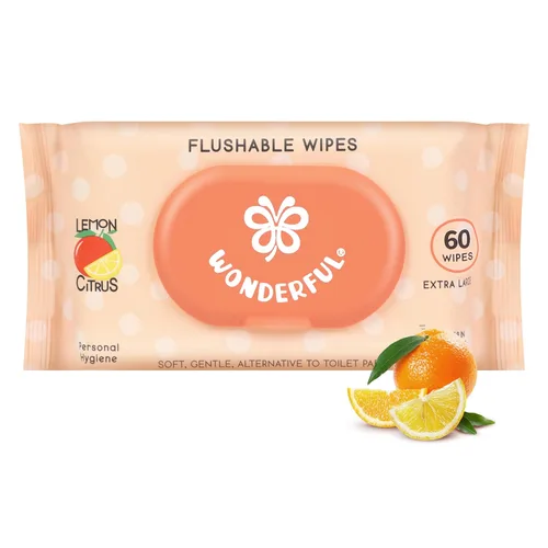 Miniatura 9 de Toallitas desechables WONDERFUL, Toallitas húmedas 100% a base de plantas con sabor a limón cítrico para adultos y niños, seguras