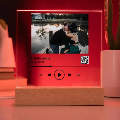 Spotify de música personalizada en placa acrílica, placa personalizada de acrílico con tu canción y foto favoritas, placa acrílica con patas de