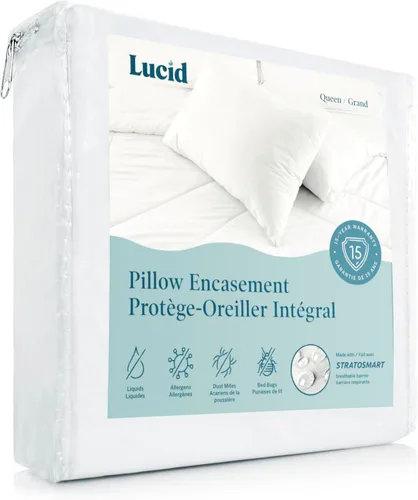 Funda protectora para colchón de LUCID, envuelve al colchón por completo, impermeable, a prueba de alergias e insectos