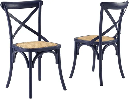Miniatura 13 de Modway Gear - Sillas de comedor rústicas y modernas, de madera de olmo, dos sillas de comedor