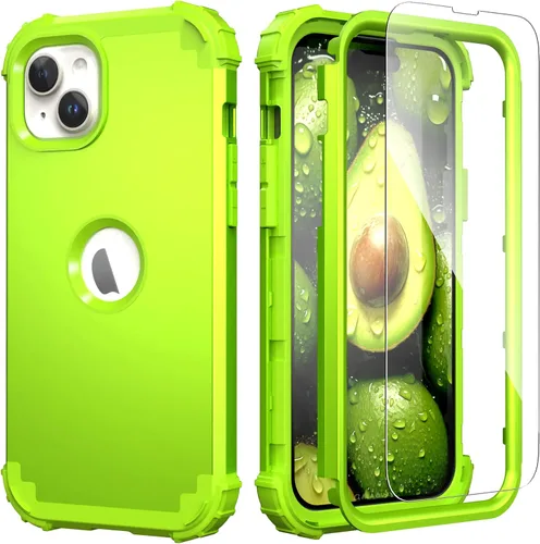 Miniatura 22 de IDweel Funda para iPhone 13 con Protector de Pantalla, para Funda iPhone 14, Híbrida Resistente a Golpes de Servicio Pesado Protección Cubierta Dura