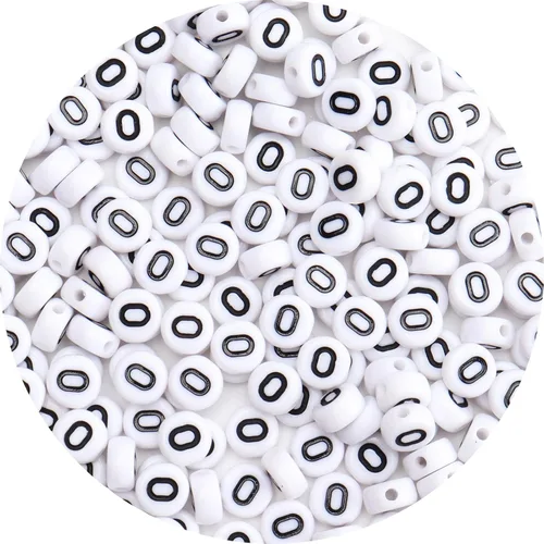 Miniatura 38 de 100 cuentas de letras – Cuentas redondas blancas del alfabeto acrílico de 0.16 x 0.27 pulgadas para hacer joyas, pulseras, collares y llaveros