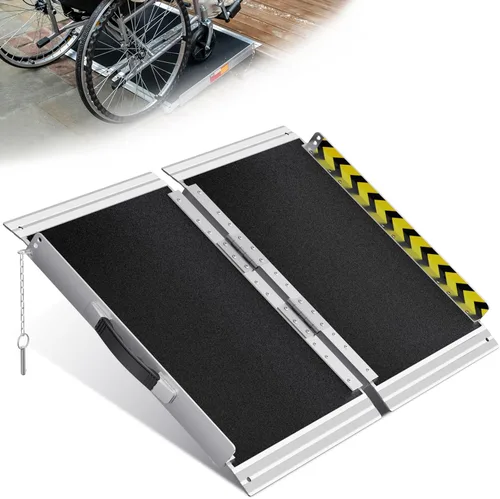 VNN Rampa portátil para silla de ruedas de 2 pies, rampas de aluminio antideslizantes para sillas de ruedas para el hogar, rampas para sillas de