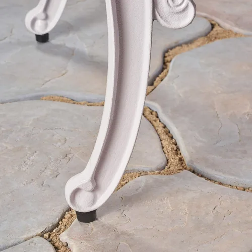 Miniatura 7 de Christopher Knight Home Brody Silla de brazo de aluminio fundido blanco para exteriores (juego de 2)