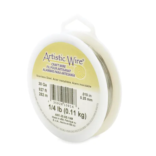 Miniatura 16 de Artistic Wire, Alambre de acero inoxidable calibre 18, 57 pies