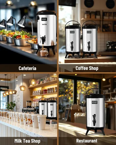 Miniatura 8 de WantJoin Jarra térmica para bebidas - Urna de agua caliente y fría de 75 tazas para catering - Jarra premium de acero inoxidable de 12 L/3.2 galones