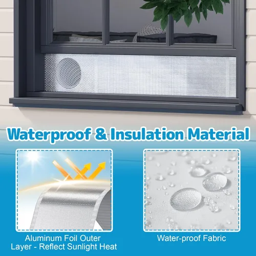 Miniatura 4 de Air Jade Kit de ventana de aire acondicionado portátil, kit de sellado de ventana aislado con ventilación de malla, kit de ventilación de CA