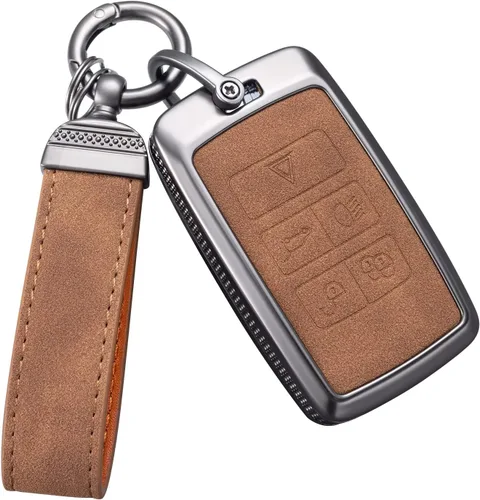 Miniatura 14 de YO&YOYE Compatible con llavero Land Rover Funda con llavero de cuero para Range Rover Evoque Sport Velar Land Rover Discovery Jaguar F-Pace F-Type