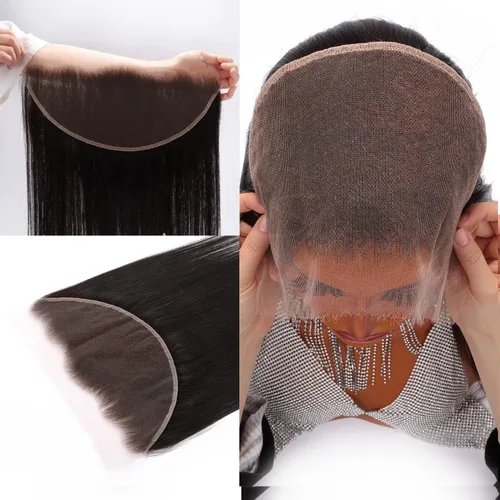 Miniatura 15 de Encaje frontal HD real de 13 x 4 pulgadas, ultra fino, encaje suizo HD, nudos blanqueados, cierre frontal, cabello humano virgen prearrancado