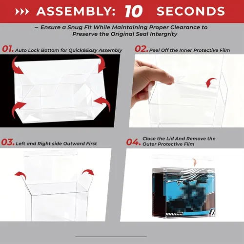 Miniatura 6 de Heetobcos Funda protectora ETB de plástico PET – 0.020 in transparente Elite Trainer Box Protector – Funda ETB compatible con cajas Elite Trainer