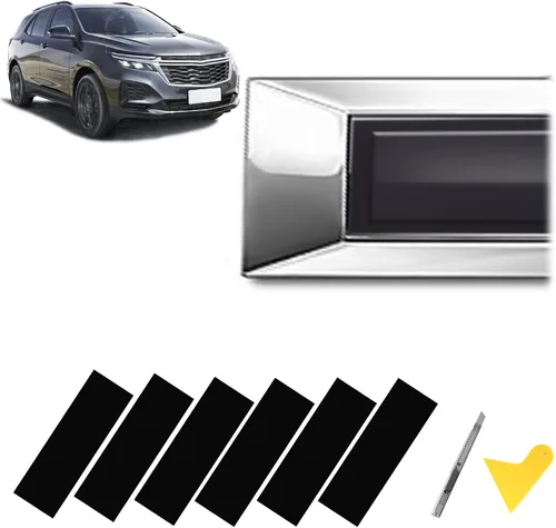 Miniatura 12 de QianBao Compatible con envoltura de vinilo de fibra de carbono de 11.8 x 4 pulgadas, kit de envoltura de emblema Chevy Bowtie con espátula y Negro 6