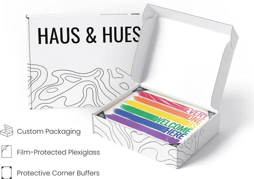 Miniatura 4 de HAUS AND HUES Pride Artwork - Arte de pared de arco iris, decoración de orgullo gay, decoración de pared, decoración del mes del orgullo, regalos