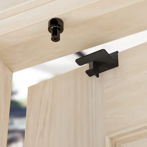 Miniatura 2 de TSMST Cerradura superior de puerta a prueba de niños, cerradura de puerta de seguridad con doble rodillo ajustable, evita arañazos, sólida y segura