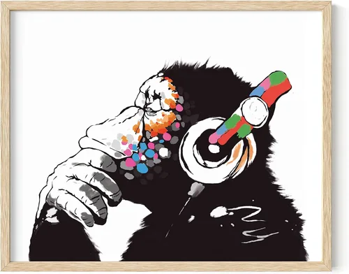Miniatura 34 de HAUS AND HUES Póster de arte callejero Banksy - Arte pop grafiti - Sin marco 12"x16" Banksy Pulp Fiction