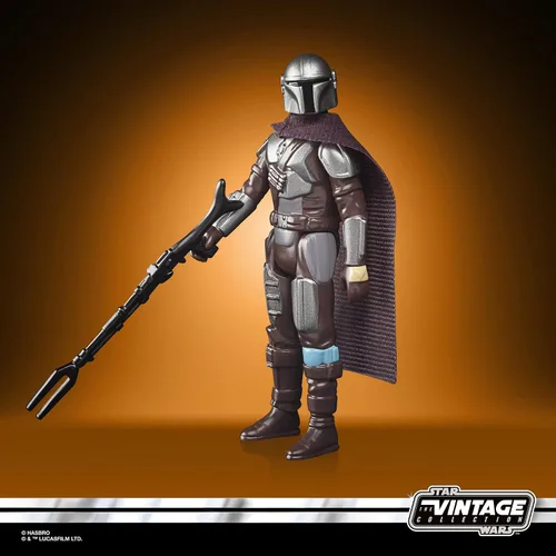 Miniatura 5 de STAR WARS Retro Collection The Mandalorian (Beskar) - Figura de acción coleccionable de The Mandalorian a escala de 3.75 pulgadas, accesorios