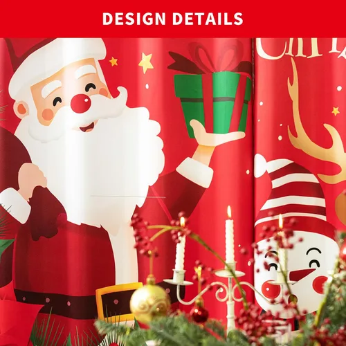 Miniatura 8 de DIVA EN CAMINO DEC - Cortinas de Navidad, con ojales y bloqueo de luz solar, para ventana, 52 x 63 pulgadas, tratamiento decorativo para fiestas