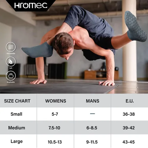 Miniatura 5 de Calcetines de yoga antideslizantes con agarres para pilates ballet barras descalzo calcetines antideslizantes de hospital para mujeres y hombres