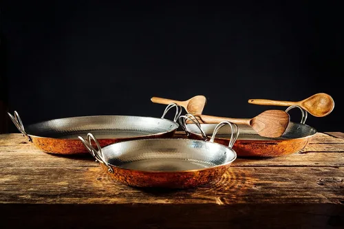 Miniatura 3 de Sertodo - Sartén de cobre martillado a mano de 6 pulgadas Sartén y sartén de cobre puro de calibre pesado Utensilios de cocina artesanal