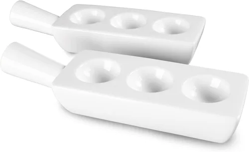 Miniatura 11 de Plato de cerámica para hornear, para aperitivos, caracoles a la parrilla, vieiras, vajilla de 6.22 pulgadas (2 piezas) con asa, apta para horno