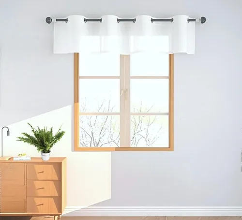 Miniatura 65 de PI - Cortinas traslúcidas con paneles pequeños, cortina transparente para ventana de cocina, mirador, 2 paneles