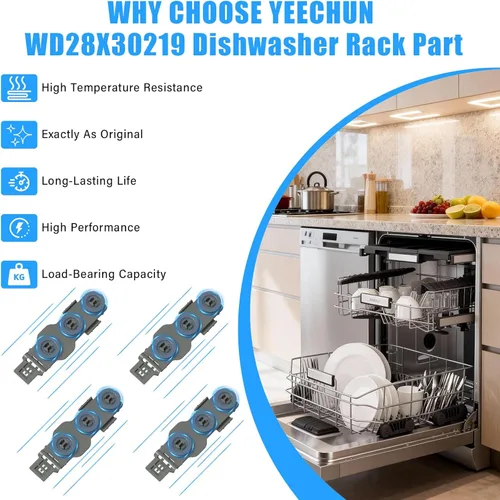 Miniatura 7 de Estante superior para lavavajillas WD28X30219 mejorado -SS304 compatible con piezas de repuesto para lavavajillas General Electric GE Hotpoint
