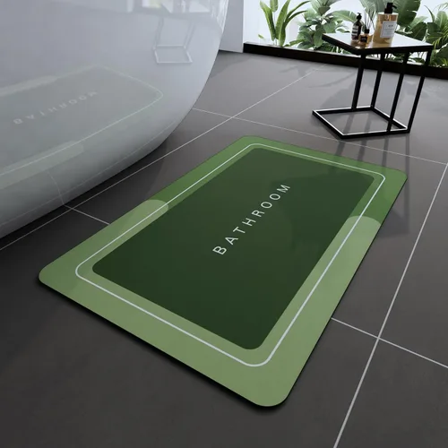 Miniatura 25 de Tapete de baño, tapetes de baño súper absorbentes, antideslizantes, de secado rápido, tapetes de goma fina para piso de baño que caben debajo