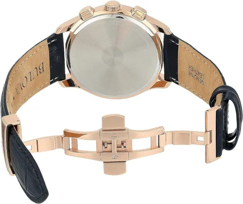 Miniatura 5 de Bulova Reloj cronógrafo de cuarzo para hombre con correa de cuero 97B170, Reloj de cuarzo, cronógrafo