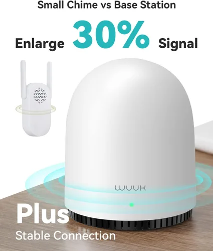 Miniatura 6 de WUUK - Cámara de timbre inalámbrica sin suscripción, timbre de cámara de 3MP, base de inicio incorporada con almacenamiento de 32GB, timbre de video