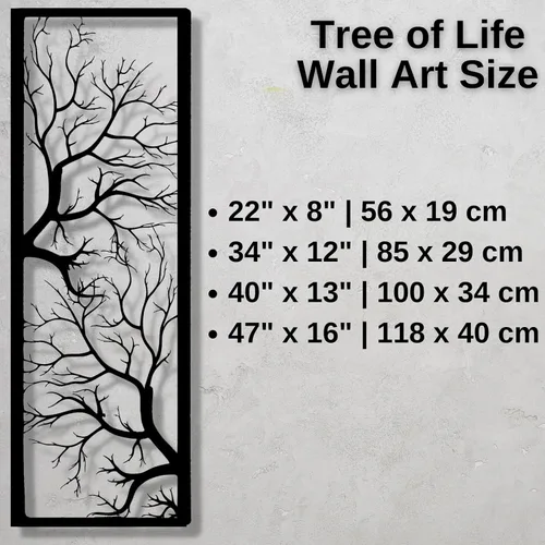 Miniatura 4 de Arte de pared de árbol de la vida, arte de pared de árbol de metal, letrero de árbol, decoración de pared de metal, decoración de pared de rama