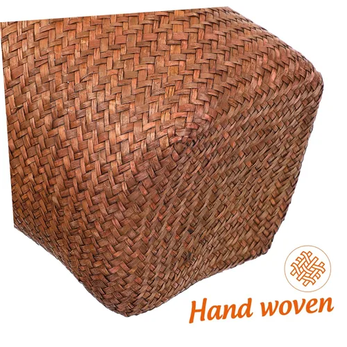 Miniatura 4 de Cubo de basura pequeño para basura, cesta de basura tejida para el hogar, oficina, baño, cocina, debajo del escritorio, 26/28/33CM