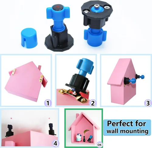 Miniatura 5 de Kit para colgar cuadros con marcador de ojo de cerradura - Herramienta de fijación de marcos de fotos y tornillos para colgar cuadros, tornillos
