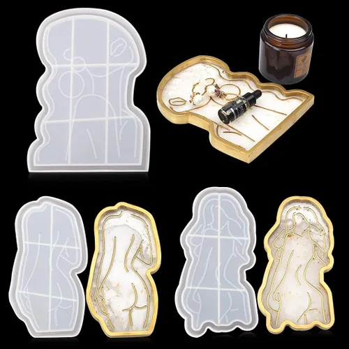 Miniatura 9 de Rolin Roly 2 moldes de resina para posavasos, molde de silicona, molde en forma de corazón, hipopótamo, moldes epoxi para fundición, portavelas