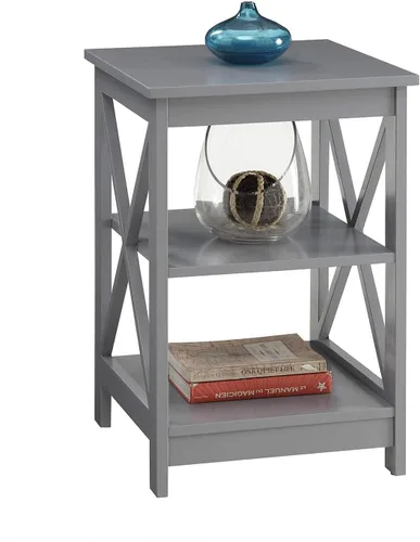 Miniatura 4 de Convenience Concepts Oxford Mesa Auxiliar 15.75" - Mesa Moderna de Sala de Estar con Estantes de Almacenamiento, Mesa Auxiliar de Noche Transicional