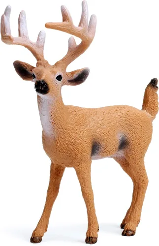 Miniatura 3 de UANDME Figuras de Animales del Bosque, Figuras de Criaturas del Bosque, Adornos en Miniatura para Tartas (Familia de Ciervos, Zorro, Conejo, Ardilla)