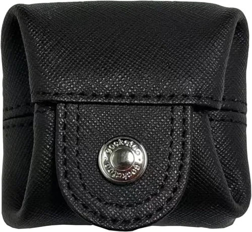 Miniatura 108 de Cockatoo Monedero de cuero genuino para cambio, mini billetera con bolsillo a presión para hombres y mujeres, Rojo (Aurora Red), Casual