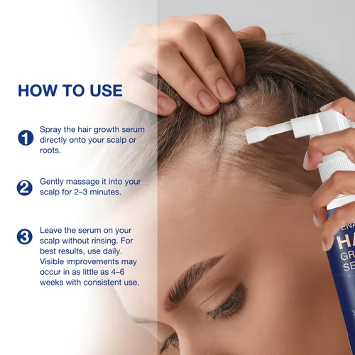 Miniatura 8 de VENANOCI Spray de aceite para el crecimiento del cabello: suero natural para el crecimiento del cabello con romero, biotina, tratamiento contra
