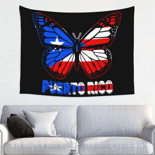 Miniatura 23 de Póster de tapiz de bandera de El Salvador de mariposa de 29 x 37 pulgadas, decoración del hogar, decoración para colgar en la pared, dormitorio
