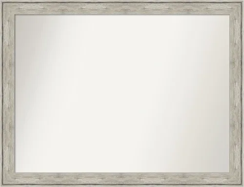 Miniatura 249 de Amanti Art Espejo de baño plateado para sobre fregadero, 28 x 47 pulgadas, espejo rectangular de plata imperial, marco de madera tradicional de gran